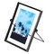 Modern Metal Floating Tabletop Photo Picture Frame with Glass Cover and Easel Stand